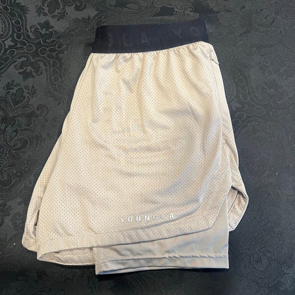 YoungLa tan double layered shorts size S women
